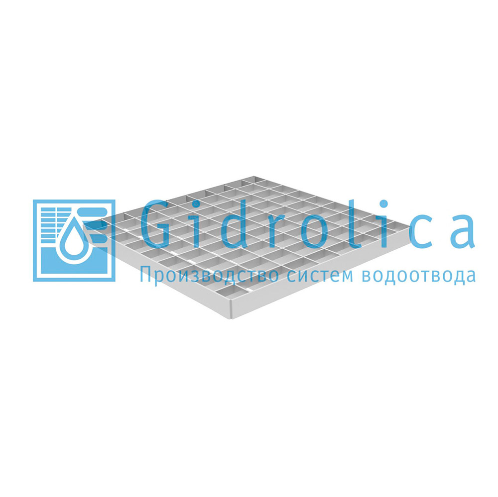 Решетка водоприемная Gidrolica Point РВ-28,5.28,5 ячеистая стальная оцинкованная, кл.В125