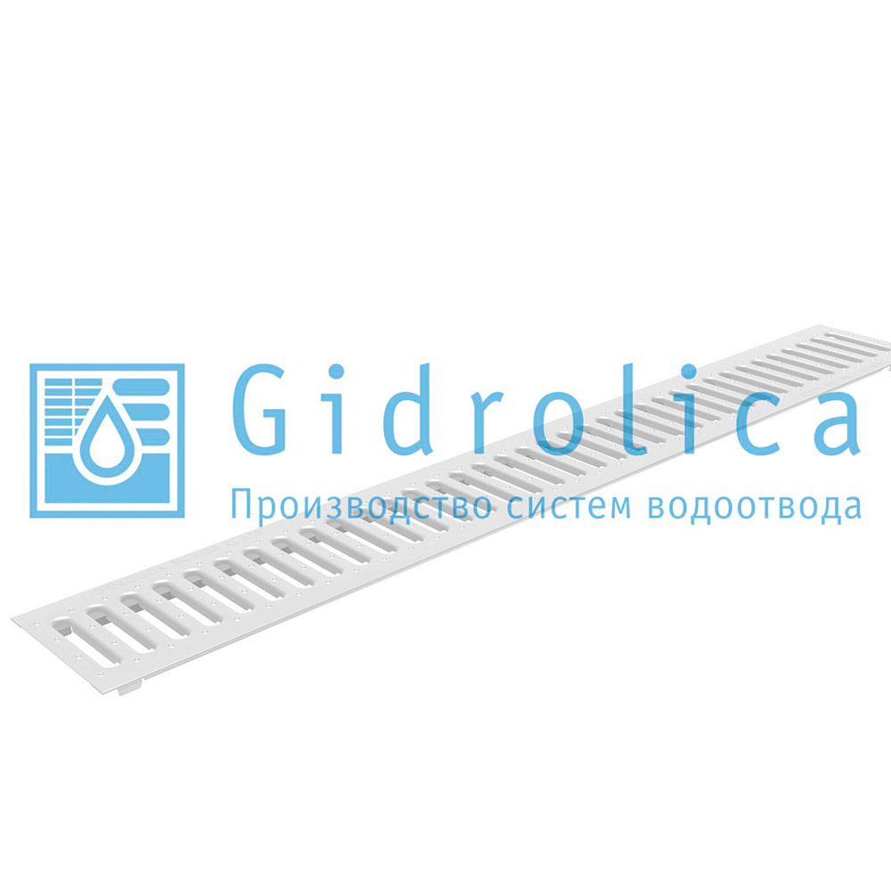 Решетка водоприемная Gidrolica Standart РВ-10.13,6.100 штампованная стальная оцинкованная, кл.А15